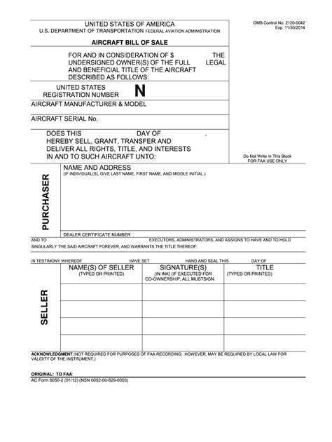 Aircraft Bill Of Sale Fill Out Sign Online Dochub