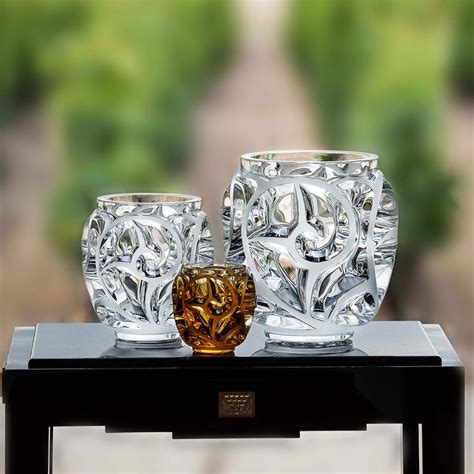 Lalique Tourbillons Vase Amber Crystal Classics