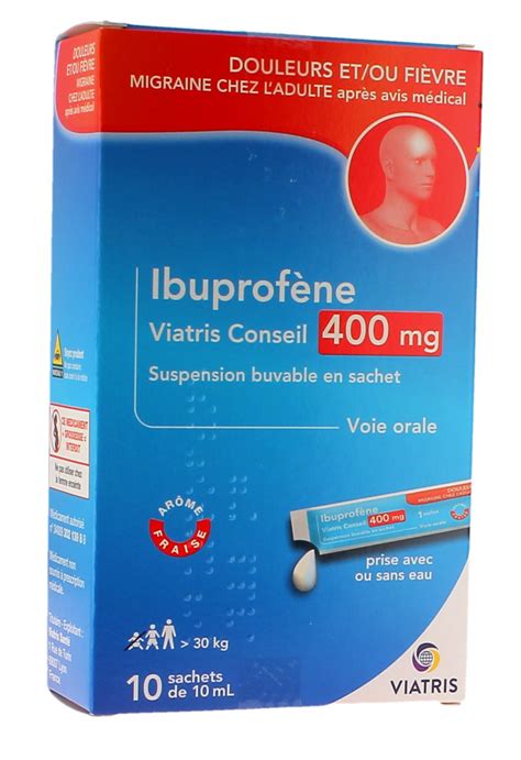 Ibuprofène 400mg Viatris douleurs et fièvre