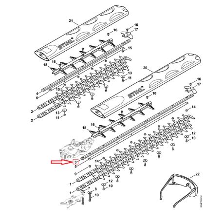 Glissière de guidage 620mm d origine pour taille haie à batterie STIHL