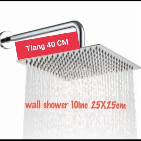 Jual Head Shower Stainless Inc Kotak Pipa Tiang Cm Shopee