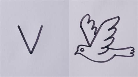 How To Draw A Bird Flying Simple