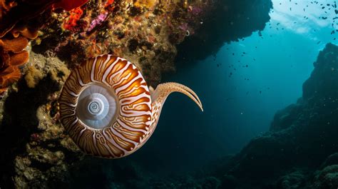 underwater photography, nautilus in natural habitat, deep sea creatures ...