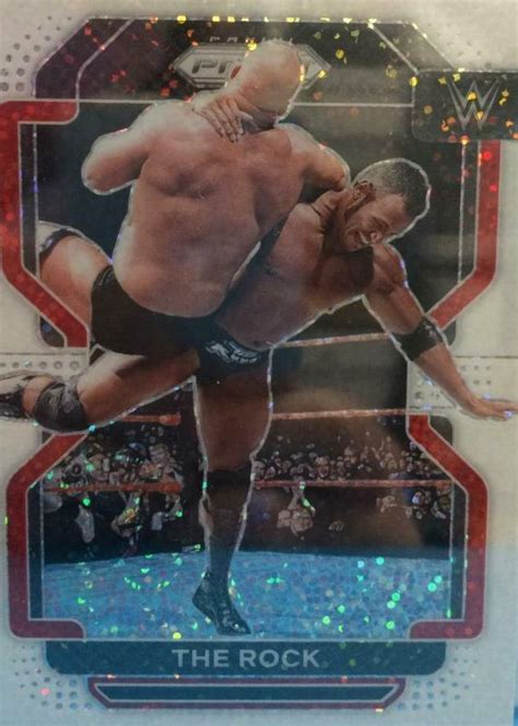 The Rock Prizm Wwe White Sparkle Ssp Price Guide Sports