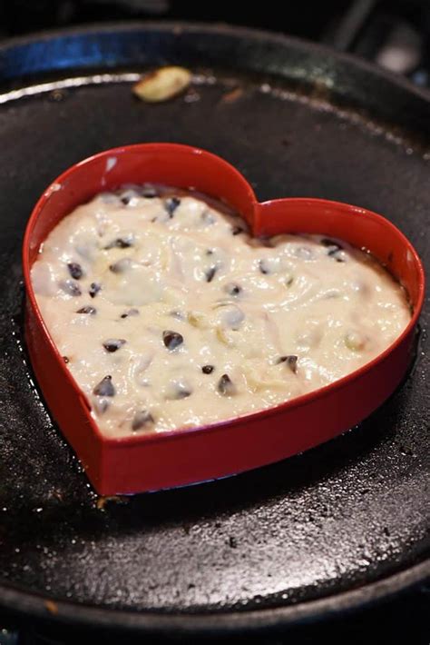 Heart Shaped Chocolate Chip Pancakes - Adventures of Mel