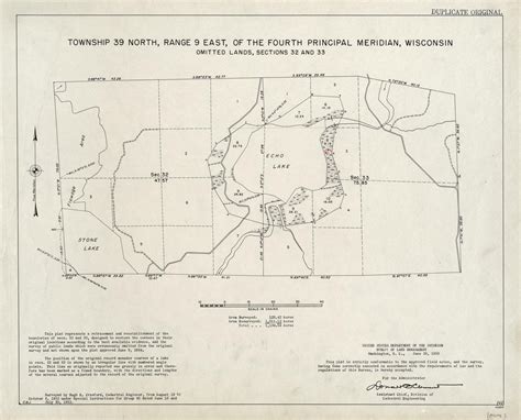 Public Land Survey System Map Wisconsin Township 39 North Range 09