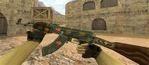 Модель оружия ak-47 — «Картель с наклейками» Скачать для CS 1.6
