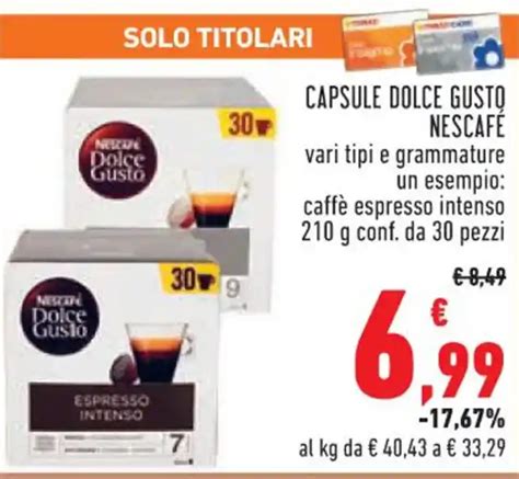 Capsule Dolce Gusto Nescaf Vari Tipi E Grammature Un Esempio Caff