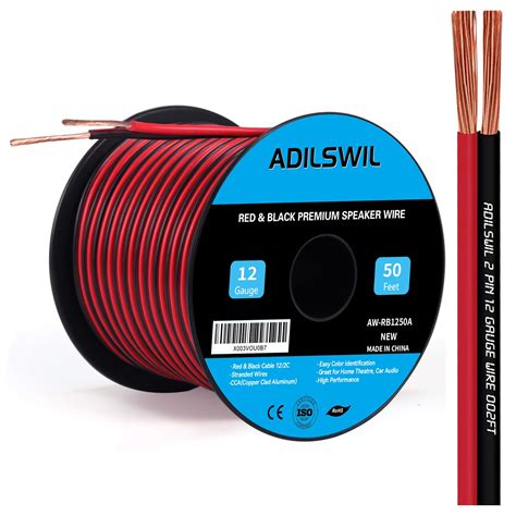 Mua Speaker Wire Cable 12 Gauge 50ft 122 Awg Cca Red Black Wire 2