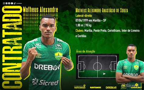 Mais um Cuiabá oficializa lateral direito Matheus Alexandre como