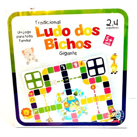 Jogo Tradicional Ludo Dos Bichos Bate Bumbo Shopee Brasil