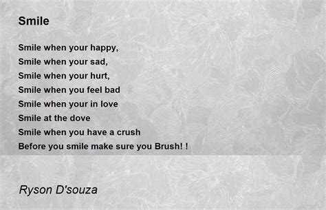 Smile Smile Poem By Ryson Dsouza