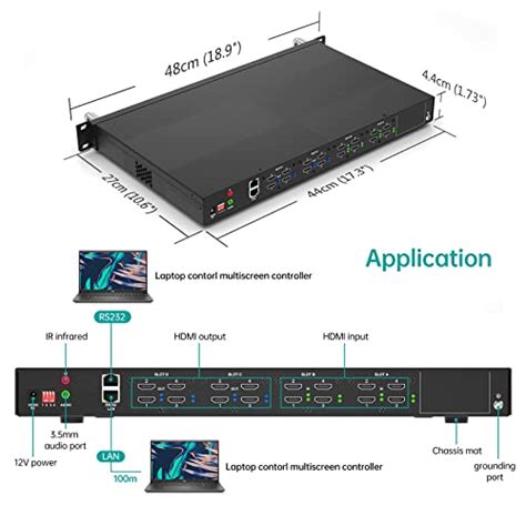 MT VIKI Seamless HDMI Matrix Switch 8X8 Video Wall Processor 2x4 W 3