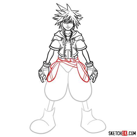 How To Draw Sora From Kingdom Hearts Sketchok Easy Drawing Guides