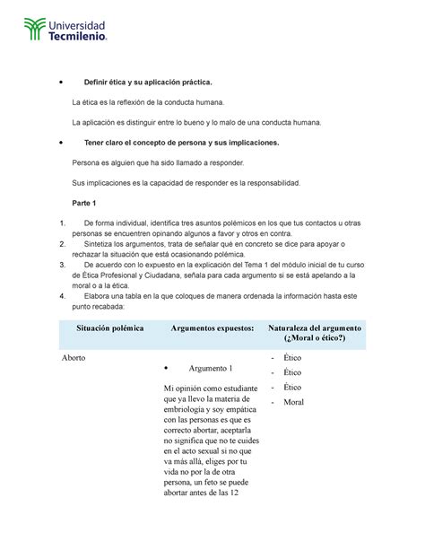 Actividad 1 etica profesional y ciudadania Definir ética y su