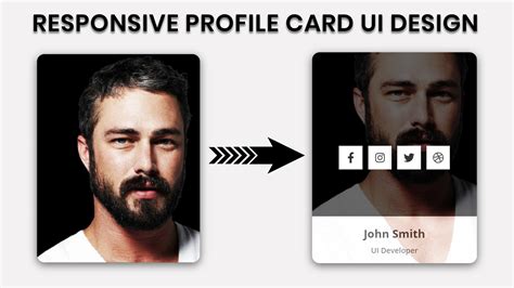 Responsive Profile Card UI Design using HTML5 | CSS3 | Code4Education