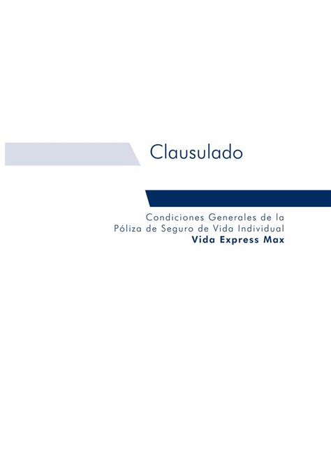 PDF Clausulado Inbursa vigencia anterior con excepción de los