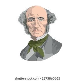 John Stuart Mill 1806 1873 English Stock Vector Royalty Free