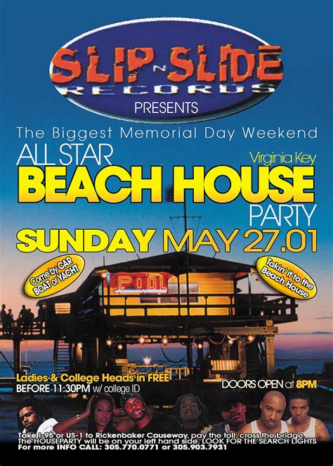 Slip n Slide Records at the Beach House Party in Virgina Key Beach