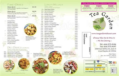 Tea Garden Menu Menu For Tea Garden Grand Rapids Grand Rapids Urbanspoon Zomato