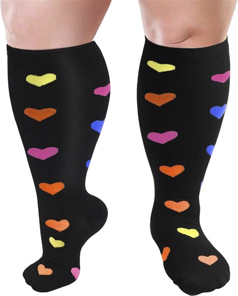 Amazon Refeel Plus Size Compression Socks Wide Calf For Women