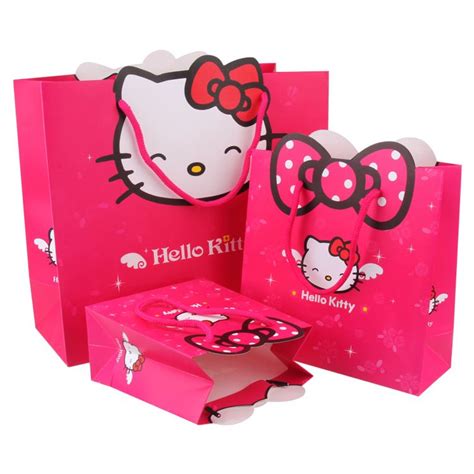 14*15*7cm Hello Kitty Style Paper Bags Gift Boxes Candy Bags Birthday ...