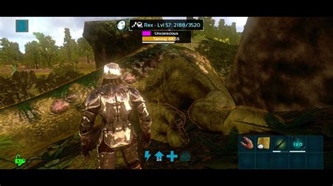 Ark Mobile Domando T Rex Usando God Console Taming T Rex Using God