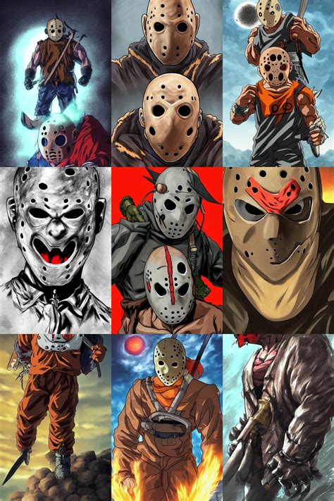 Jason Voorhees Big Face Close Up Concept Art As A Stable Diffusion