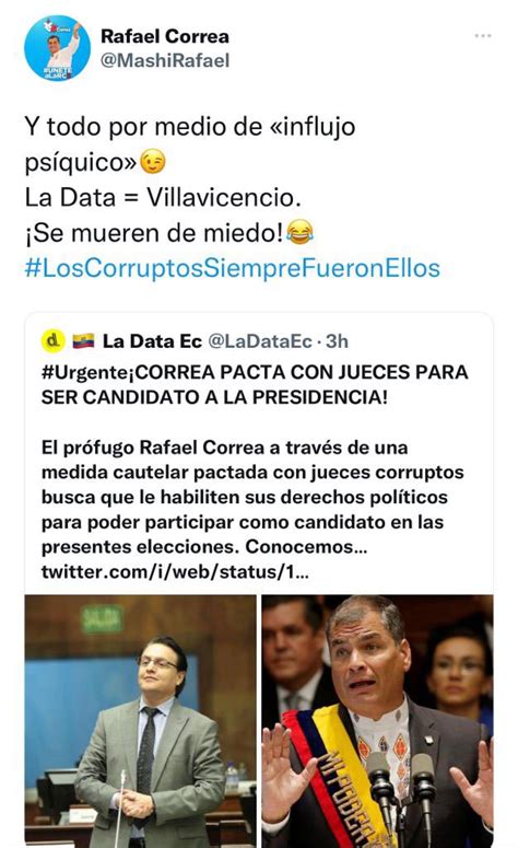 Antonia Tomasi V Squez On Twitter Rt Asta Rafael Correa Se Ha