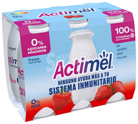 Actimel Danone Yogur L Casei Desnatado L Quido Con Fresa Danone Actimel