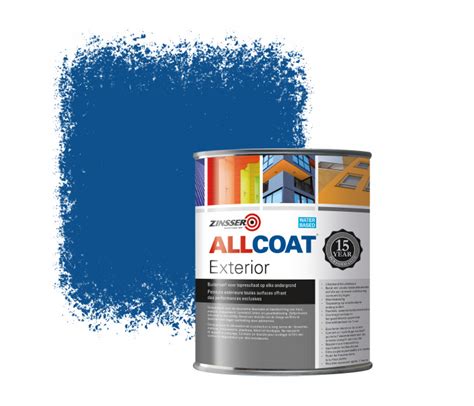 Zinsser Allcoat Pintura Exterior Para Paredes Ral Azul Tr Fico