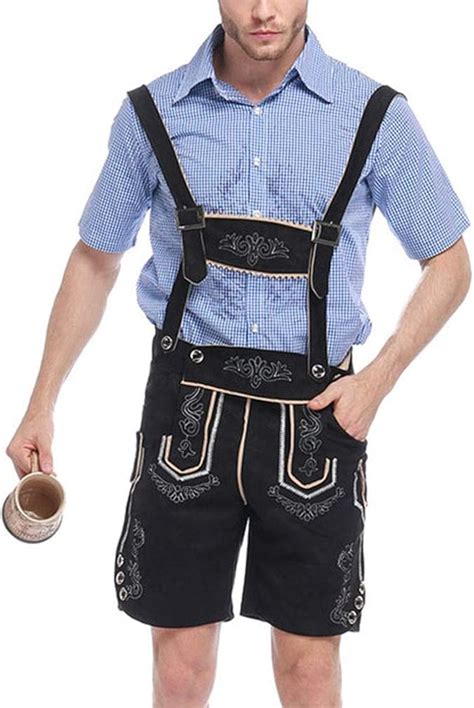 Traditionnel Bavarois Leder Short Pour Hommes Oktoberfest Bavarois