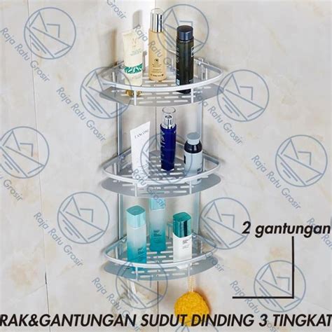 Jual RAK SUDUT DINDING KAMAR MANDI WC TOILET SERBAGUNA SABUN SHAMPO