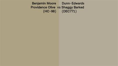 Benjamin Moore Providence Olive Hc Vs Dunn Edwards Shaggy Barked