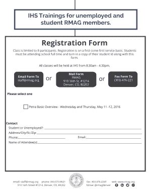 Fillable Online Rmag Memberclicks Registration Form Rmag Memberclicks