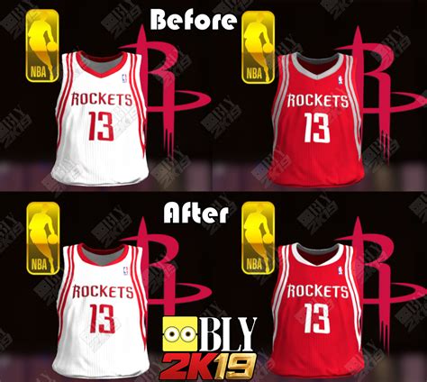 Nba 2k19 03 05 Rockets Jerseys Shuajota Nba 2k23 Mods Rosters And Cyberfaces