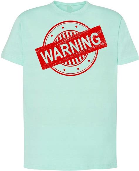 T Shirt Męski Nadruk Warning R Xl Ceny I Opinie Ceneo Pl