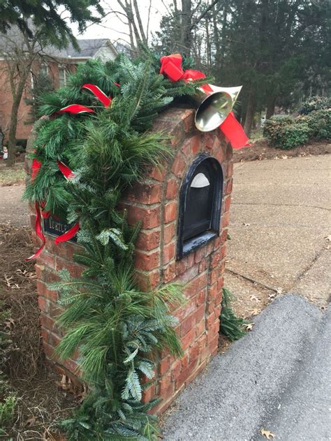 Another Great Idea For A Domed Brick Mailbox Love The Bells And Ribbon