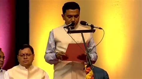 Pramod Sawant Sworn In As Goa Cm