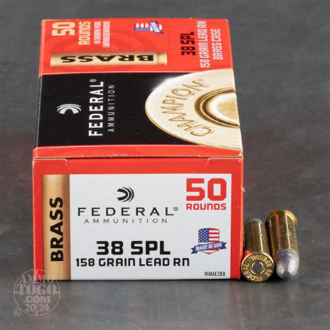 38 Special Ammunition For Sale Federal 158 Grain Lead Round Nose Lrn