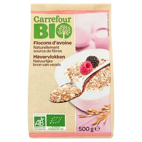 Carrefour Bio Flocons D Avoine 500 G Carrefour Site