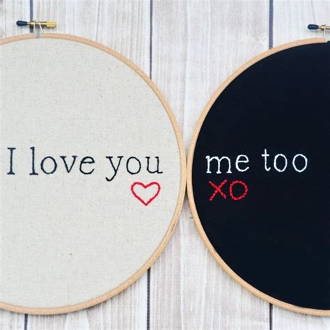 Set Of 2 Embroidery Hoops 8 Or 9 Unique Couple T Bedroom Decor I