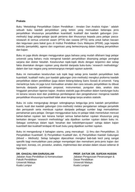 Contoh Dapatan Kajian Kualitatif Locsdara