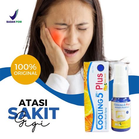 Jual Obat Sakit Gusi Bengkak Cooling 5 Plus Spray Perontok Gigi