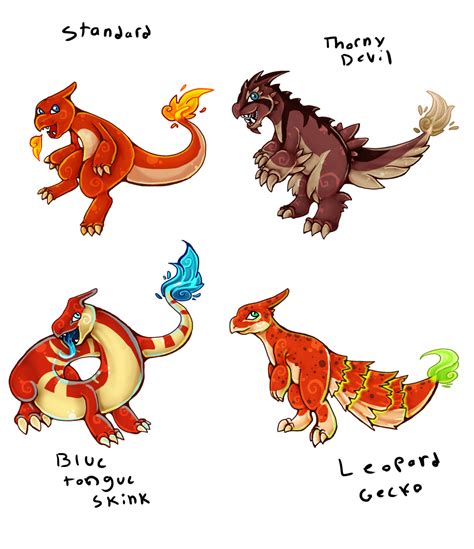 Charmander Variations Pokemon Variants Pokemon Breeds Pokémon