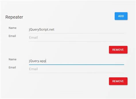 Basic Form Fields Repeater For Jquery Repeater Js Free Jquery Plugins