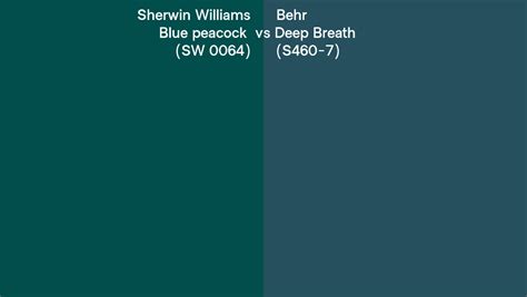 Sherwin Williams Blue Peacock Sw Vs Behr Deep Breath S