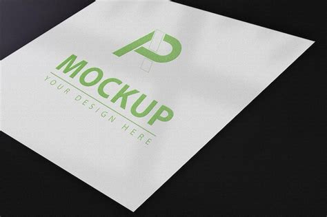 Premium PSD Logo Mockup On White Paper