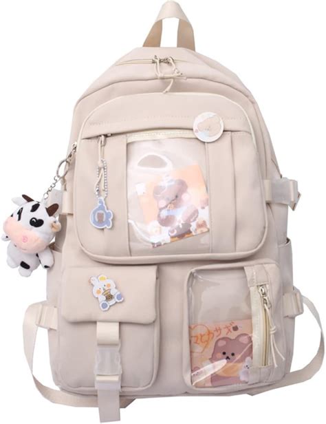 Ggoob Kawaii Backpack With Pins Kawaii School Backpack Cute Aesthetic Backpack Cute