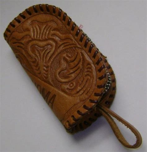 Hand Tooled Leather Coin Purse From Oklahoma By Theevintageshop Hand